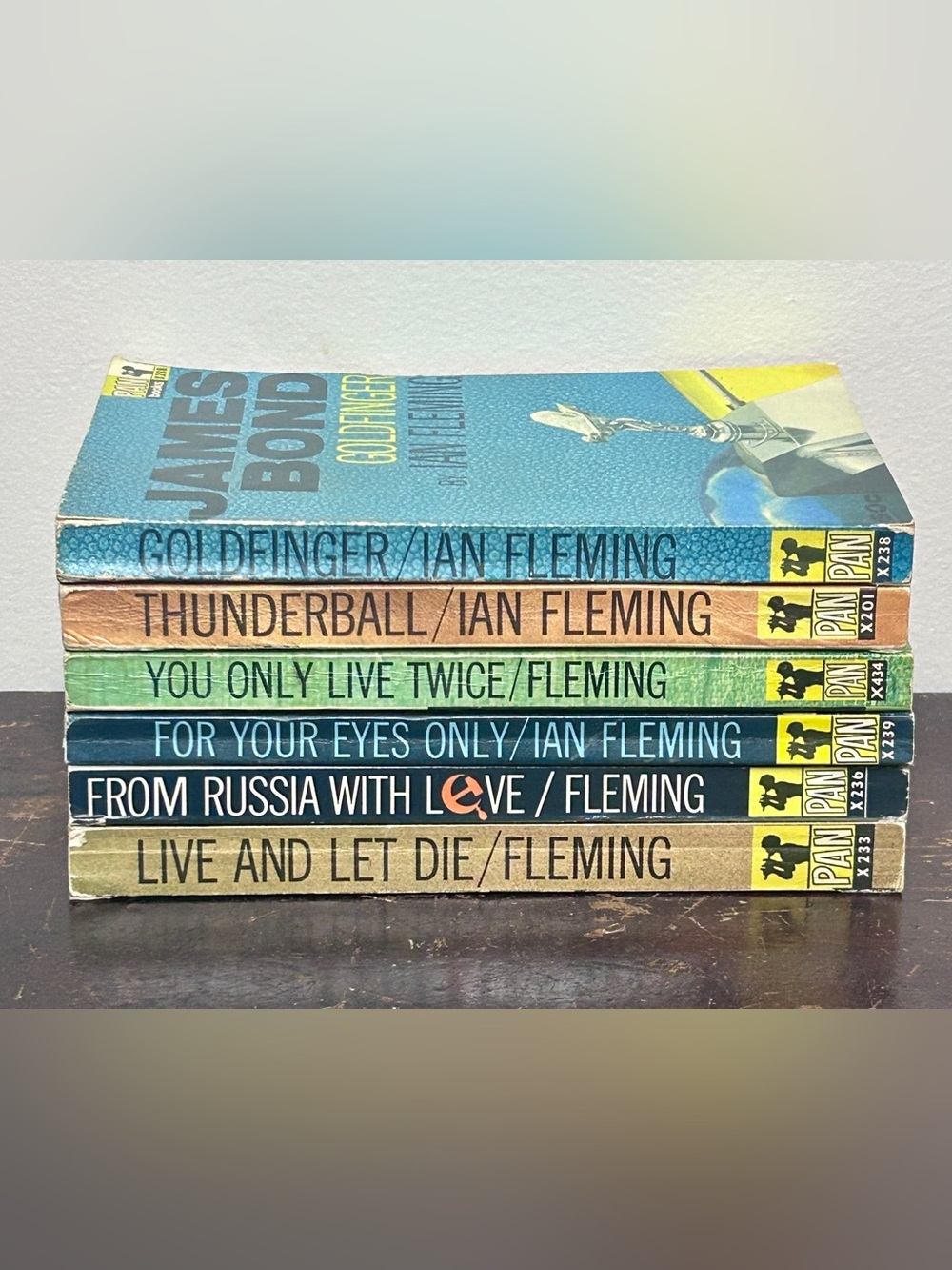 James Bond Vintage Paperback Books - Set of 6 - 1950s & 1960s - Movie Classics